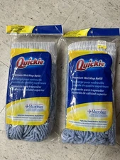 2 Lot Quickie Premium Wet Mop Refill With Microban #023mb #023 023