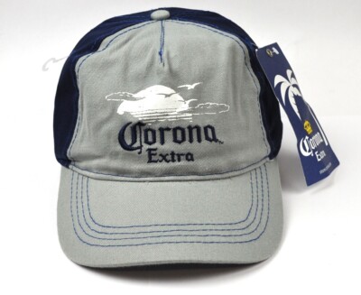 Corona Extra Bier USA Kappe Mütze Baseball Cap Käppi Schirmmütze grau-blau d