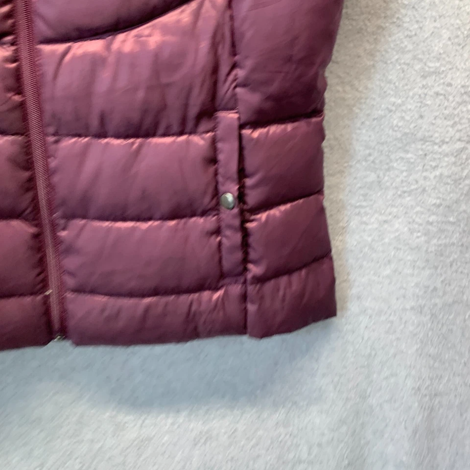 Chaleco Liz CLaiborne Mujer Grande Rojo Plumón Pluma Puffer Relleno Cremallera Foto 4 de 4