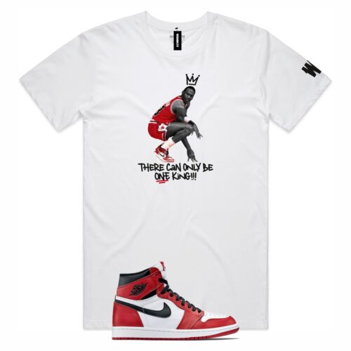 Shirt to Match Air Jordan Retro 1 High OG Varsity Red - AJ1 Sneaker Matching Tee - Picture 1 of 3