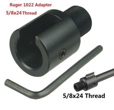 Anodize Black 5/8  x24 5/8-24 Ruger10 22 1022 10/22 TPI Muzzle Accessory Adapter
