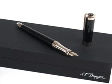 S.T. Dupont 460674 Liberte Black Lacquer & Palladium Fountain Pen M medium nib