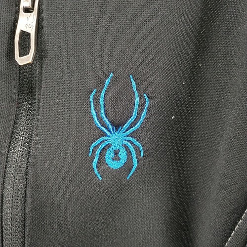 Spyder Boys Full Zip Jacket Gray Black XL 18/20 Colorblock Mock Neck Polyester - Picture 4 of 15