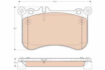 TRW GDB1972 brake pad set, disc brake for Mercedes-Benz