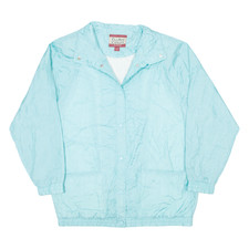 Vintage Tudor Court By Haband Womens Shell Jacket Blue Nylon 90s M