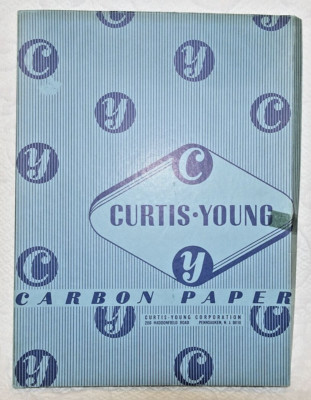 Curtis-Young Carbon Paper 87 Pieces Hard Black Lightweight Copies Vintage 