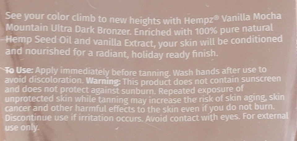 Hempz Vanilla Mocha Mountain & HydroWhip 面部双鞣床乳液 * 出售 — 第 4/4 张图片