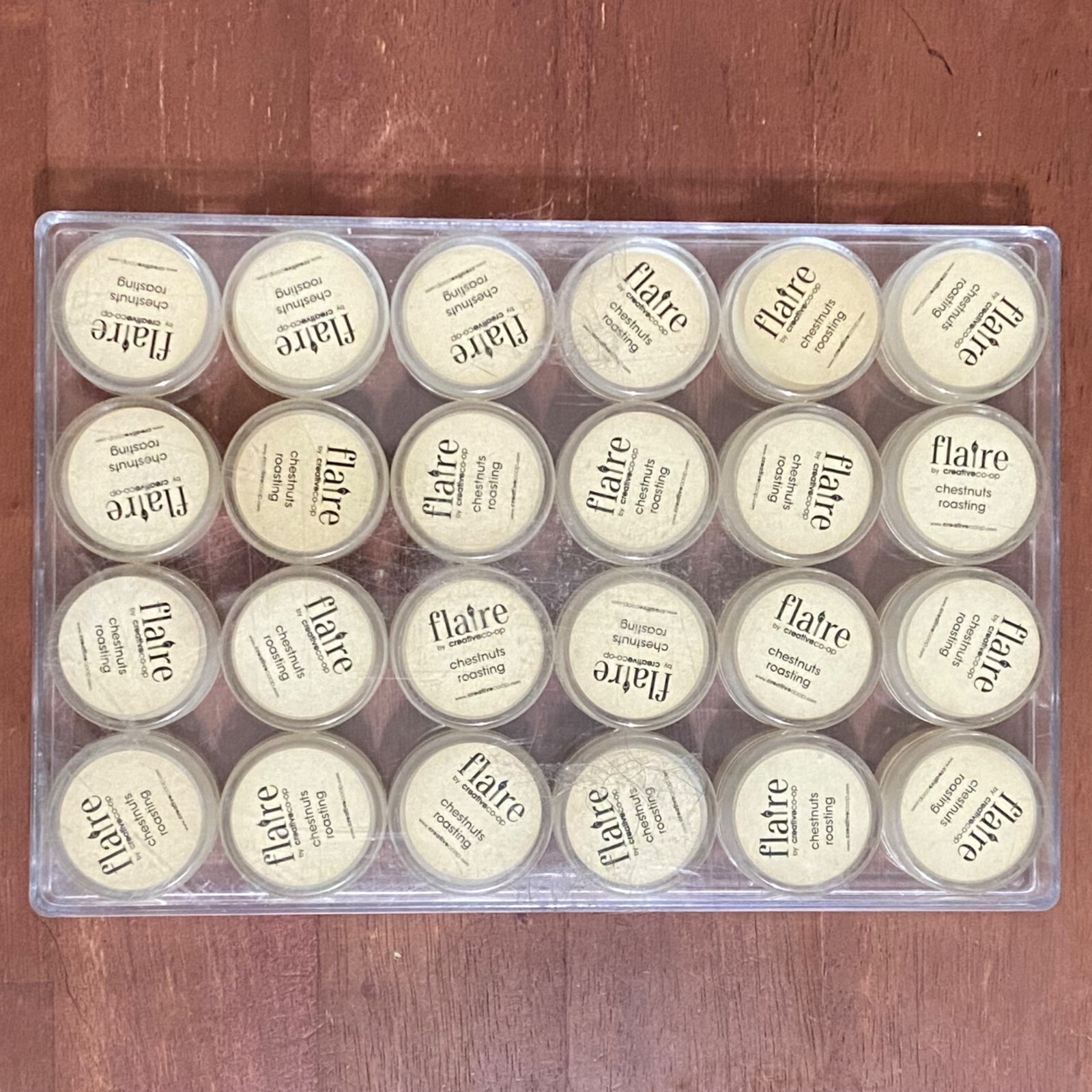 Flaire by Creative Co-Op Chestnuts Roasting Scent Sample Wickless Candle 24 Qty