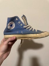 vintage 1990s converse sneakers baby blue carolina blue