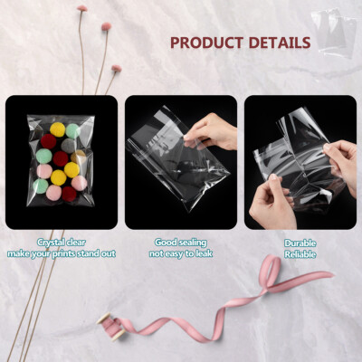 11 1/4 x 14 1/8 4Mil Clear Plastic Storage Poly Bags Self Seal for  T-Shirt,Print