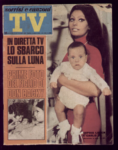 SORRISI 27/1969 CANTAGIRO LOREN DON BACKY NEIL ARMSTRONG ALDRIN COLLINS APOLLO
