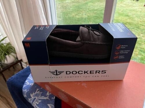 Dockers Mens 9 Taupe Rugged Wool Boot Slip-On Slippers 