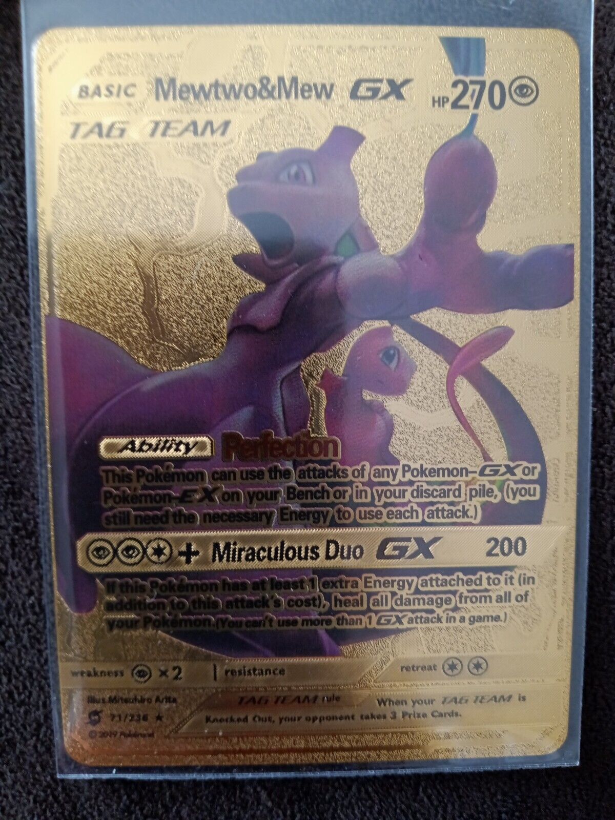 CARTE POKEMON - MEWTWO ET MEW GX ESCOUADE - 71/236 - 270 PV