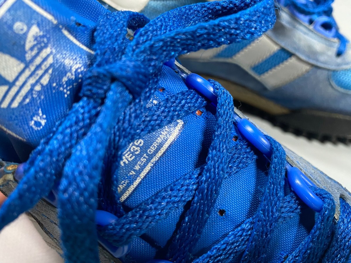 Vintage 70/80's Adidas Marathon TR Blue/Silver size US8 UK7