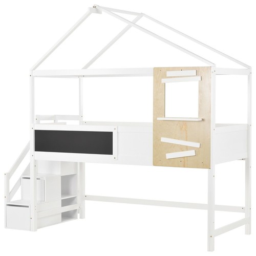 DHOME Kopfteil Aus Recyceltem MDF Im Palettenlook – 95x46 Cm, Massiv Weiß, Inkl. Montagematerial