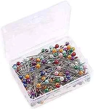  500 Pieces Multicolor Straight Pins Quilting Pearl Head Pins for 500 Pcs