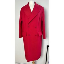 Mm6 Maison Margiela Red Wool Blend Decortique Coat Size 38