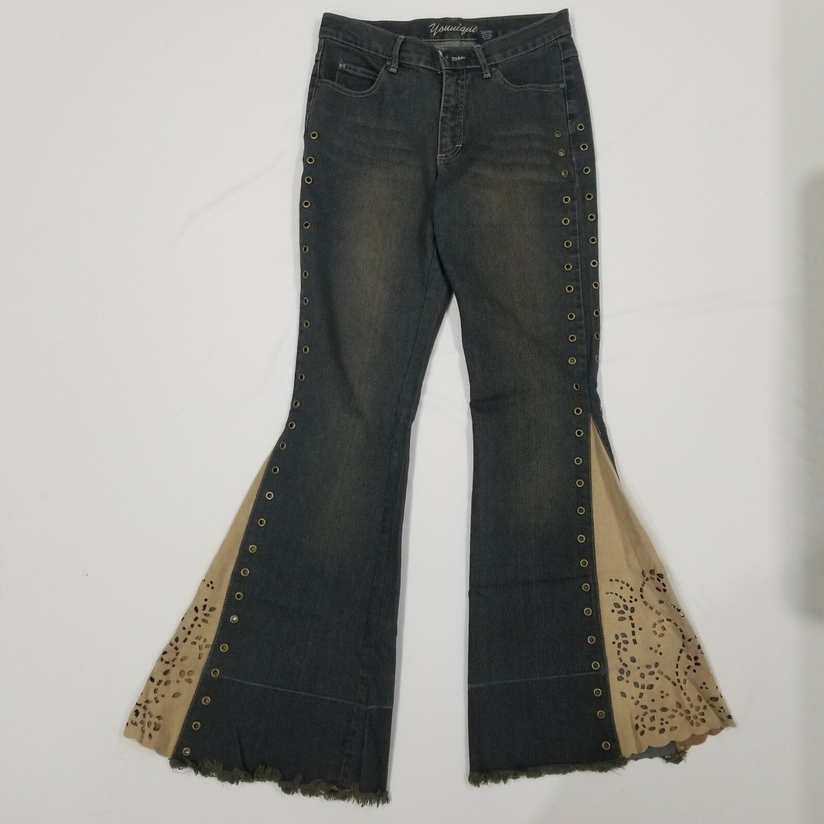 Vtg 90s Y2K Flare Bell Bottom Jeans (28x33) Boho Hippie Vtg 90s Y2K Flare Bell Bottom Jeans (28x33) Boho Hippie