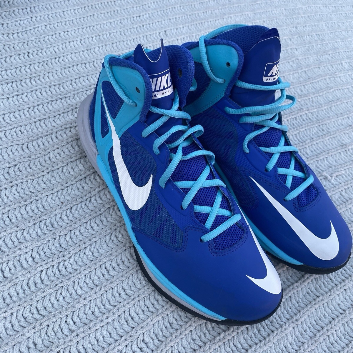 Nike Prime Hype DF Blue White Gray Basketball Shoes - Size‎ 9,5 Nike Mens Prime Hype DF 683705-006 Blue Basketball Shoes  main image 3