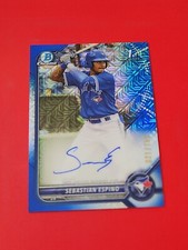 Sebastian Espino 2022 Bowman Chrome Blue HTA Choice Auto 21/150 Blue Jays
