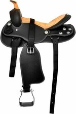 New Fancy Synthetic Western Orange Saddle For Adult Horse Barrel Racing