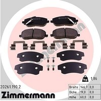 Zimmermann Bremsbelagsatz, Scheibenbremse Vorderachse U.A. FüR CitroËN, Fiat