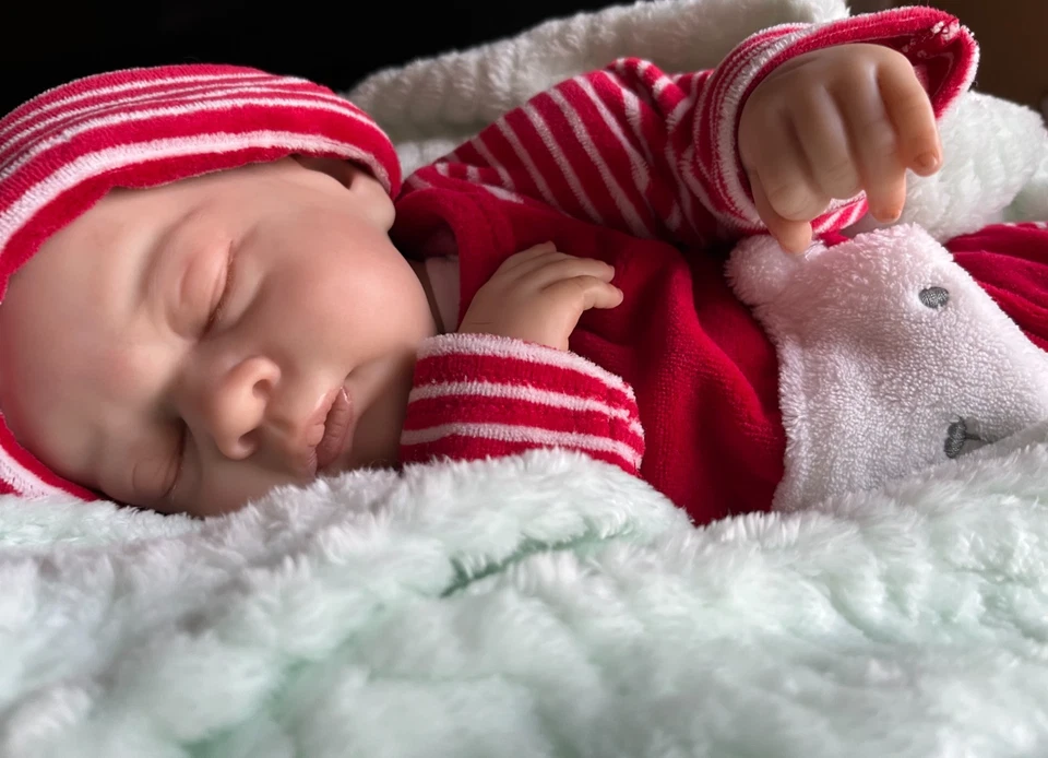 REBORN GENA por MICHELLE FAGAN; RENACIDO por STACEY HASKINS; 21" y 6 libras; DORMIR Foto 4 de 4