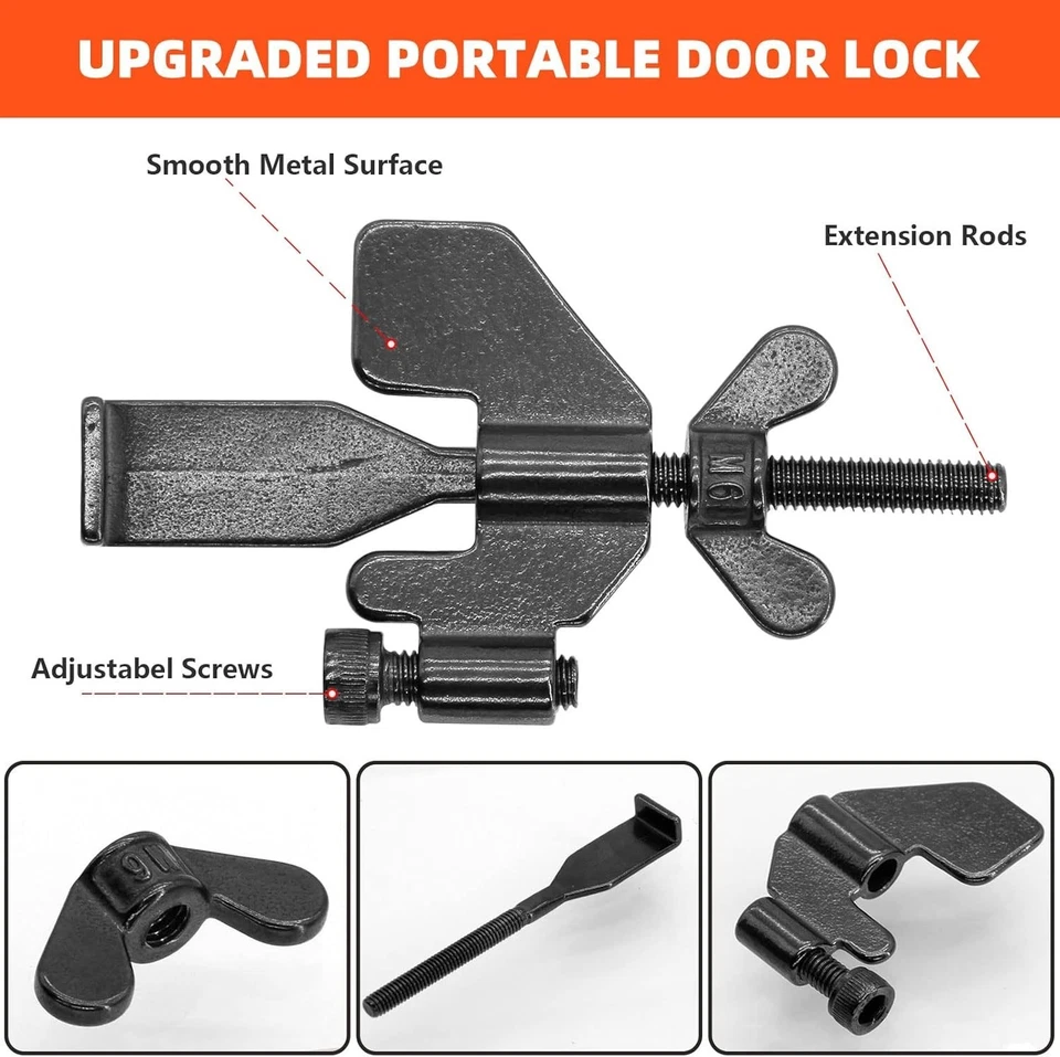 Portable Adjustable Door Lock for Travel, Home, Hotel – Extra Security & Privacy - Image 3 of 4