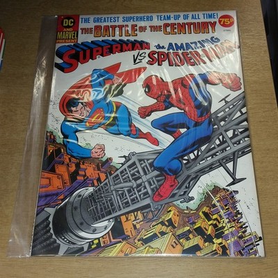 SUPERMAN VS AMAZING SPIDERMAN 1976 DC MARVEL UK TREASURY EDITION NICE CONDITION