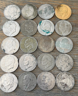 [Lot of 20] Eisenhower Dollar Full Roll LOW GRADE