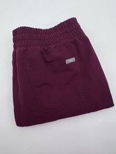 FIGS Zamora Scrub Pants Joggers Bottoms Maroon XLT Tall W20SW2028 Drawstring