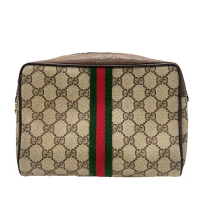 Sac pochette Gucci GG cuir PVC ligne sherry vintage authentique