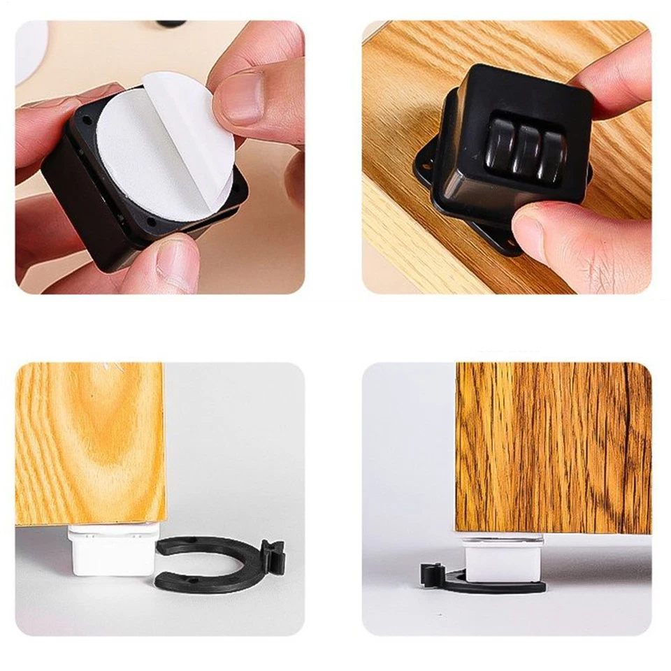 4 шт. мини сверхпрочные самоклеящиеся колесики для мебели вращающиеся на 360° ролики - Изображение 2 из 4