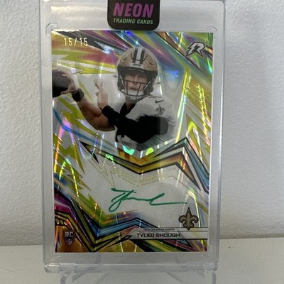 Topps 2025 Resurgence Neon Initiates Tyler Shough Saints Rookie Auto NI-TS 15/15