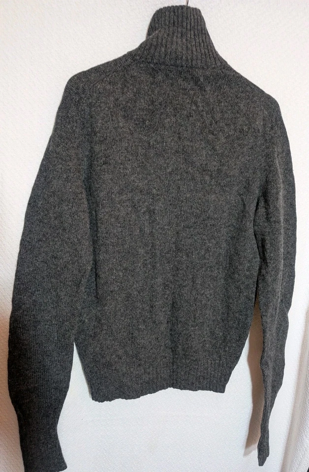 Prada Sweater Cardigan Size 54, Made In Italy Full Zipper Wool Distressed holes - Image 4 of 4
