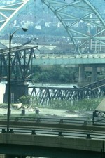 1970s 35mm Slide Fort Duquesne Bridge Pittsburgh Pennsylvania River City Urban