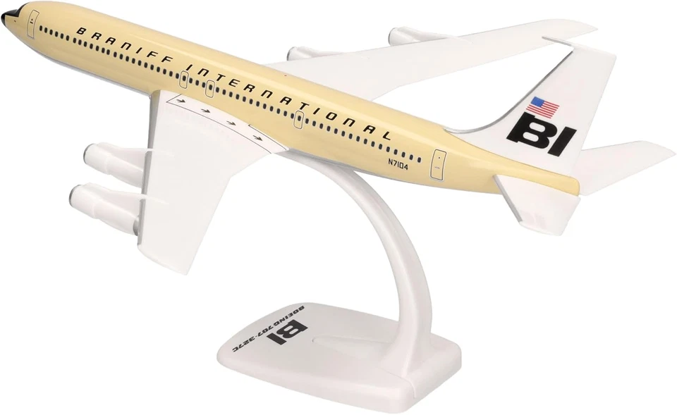 Snap-Fit Modellino Aereo Braniff International Boeing 707-320, Miniatura in Scal - Immagine 3 di 4