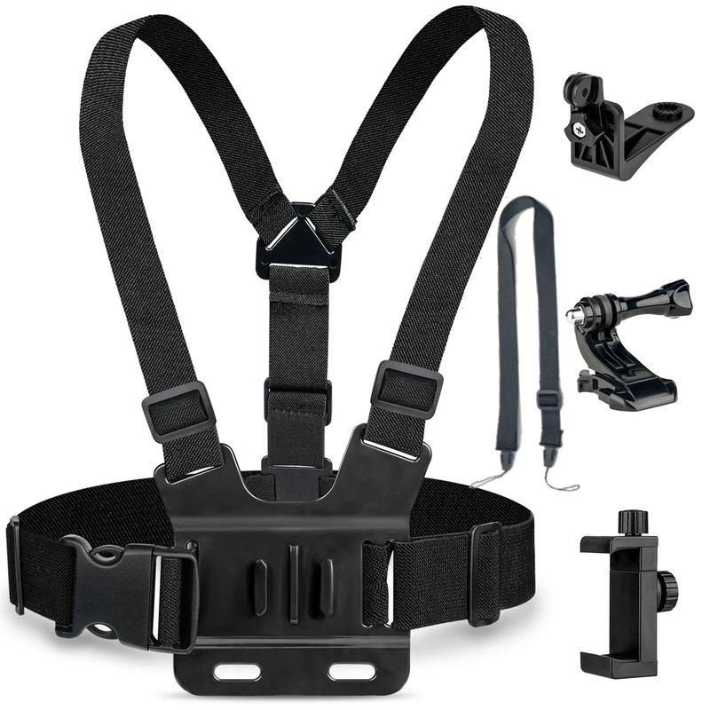 Adjustable Chest Phone Holder Harness for Outdoor Cycling, Hiking & Action Vlogs
