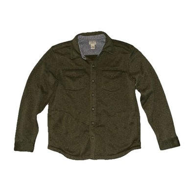 L.L. Bean Green Fleece Lined Button Up 