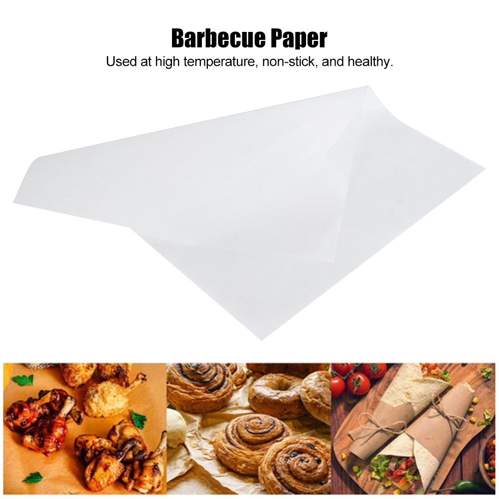 .100Pcs Non-Stick Parchment Paper Baking Sheets Silicone Baking Mat Kitchen
