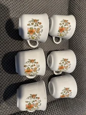6 VTG SETS Corelle INDIAN SUMMER CUP COFFEE TEA Corning FLORAL
