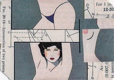 ACEO Mixed Media Collage Art 80s – Nancy - OOAK Original Signed