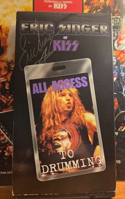 KISS - Eric Singer *Autographed* All Access to drumming - VHS - (with inserts)