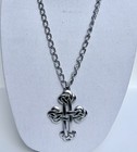 VINTAGE CROWN TRIFARI CELTIC KNOT CROSS PENDANT CHAIN NECKLACE 29" — photo 5