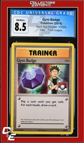XY Black Star Promo Gym Badge XY203 Pokemon League CGC 8.5