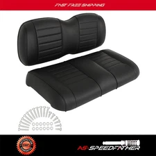 Black Golf Cart Front Cushion Set For E-Z-GO TXT LUXURIOUS
