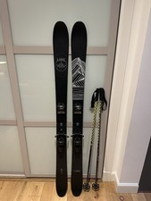 Sir Francis Bacon Line Skis 184cm Freeride All Mountain Skis & Black Crow Poles