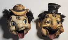 2 Vintage Tilso Hobo Head Ashtrays Nice