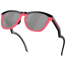 Oakley OO9289-0455 Sunglasses Frogskins Hybrid Matte Black Neon Pink Prizm Black