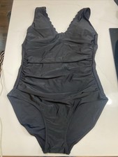 Shade And Shore Bathing Suit Passed Swimsuit Large Size 16 New Black